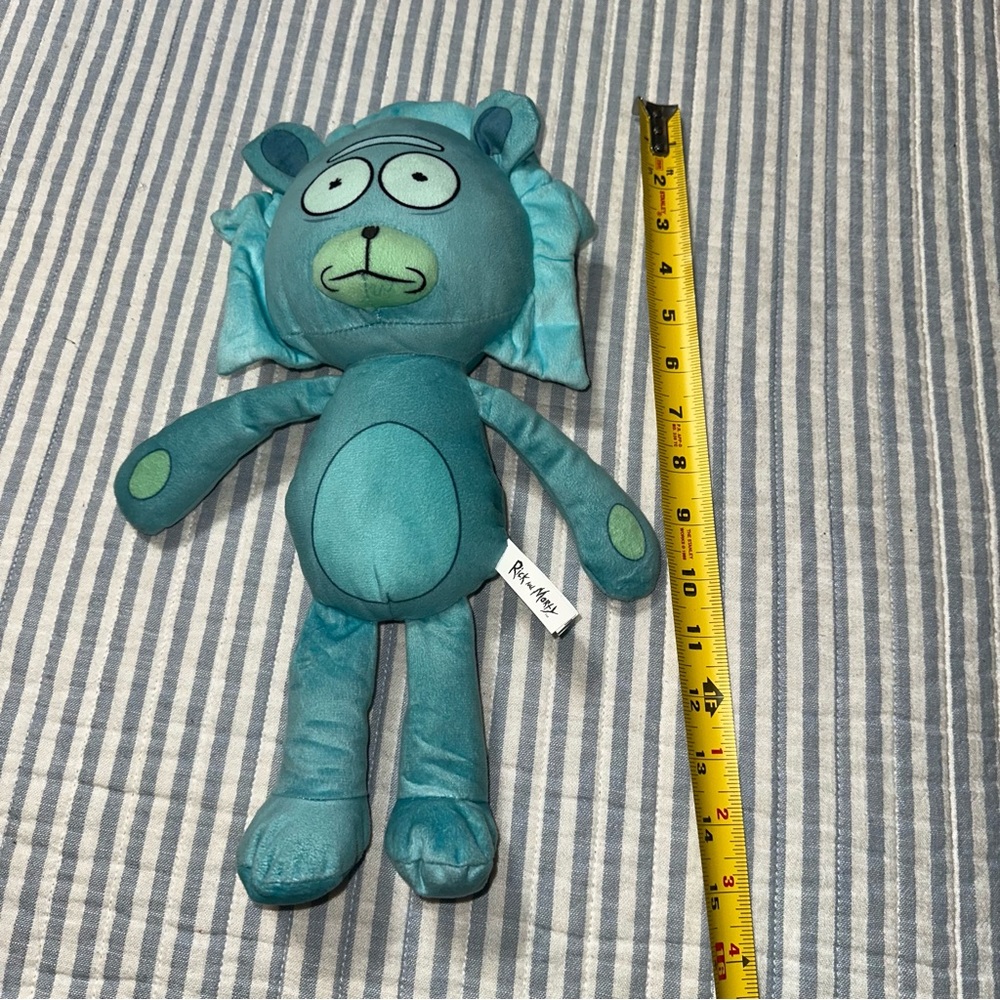 Rick and Morty Teddy Rick Plush Toy Factory Adult Swim 2023 11” Stuffed Animal - Picture 3 of 8